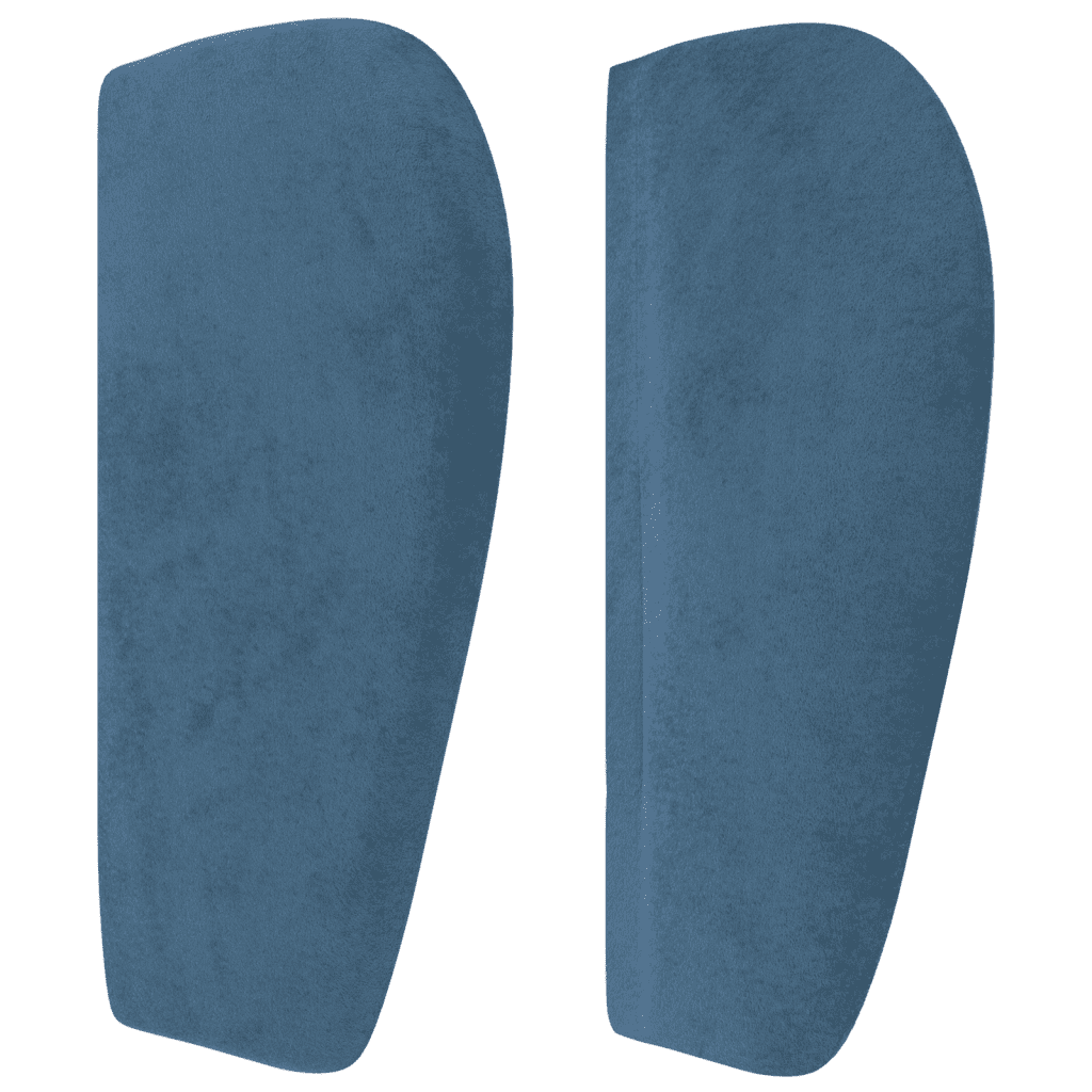 Giroletto a Molle con Materasso Blu Scuro 80x200 cm in Velluto