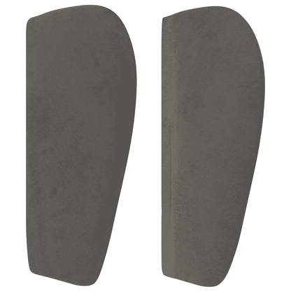 Giroletto a Molle con Materasso Grigio Scuro 200x200 cm Velluto