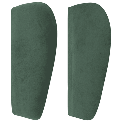 Giroletto a Molle con Materasso Verde Scuro 90x190 cm Velluto
