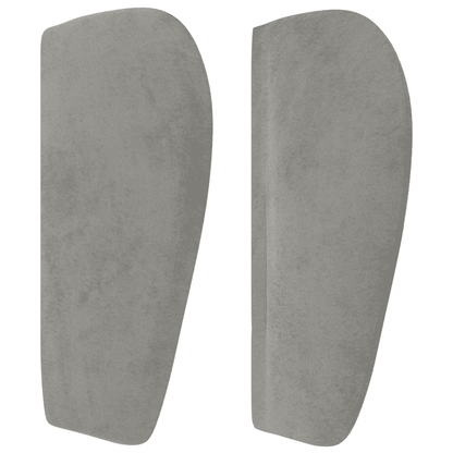 Giroletto a Molle con Materasso Grigio Chiaro 140x200cm Velluto