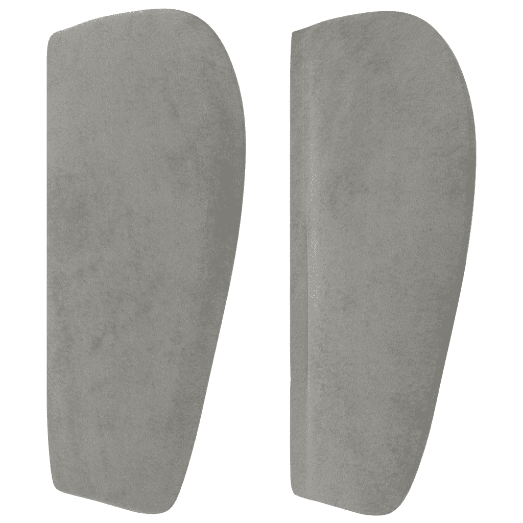 Giroletto a Molle con Materasso Grigio Chiaro 90x190 cm Velluto