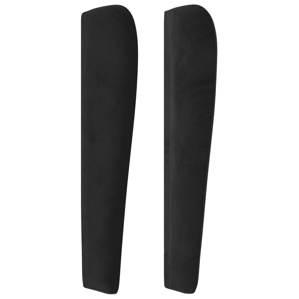 Giroletto a Molle con Materasso Nero 160x200 cm in Velluto
