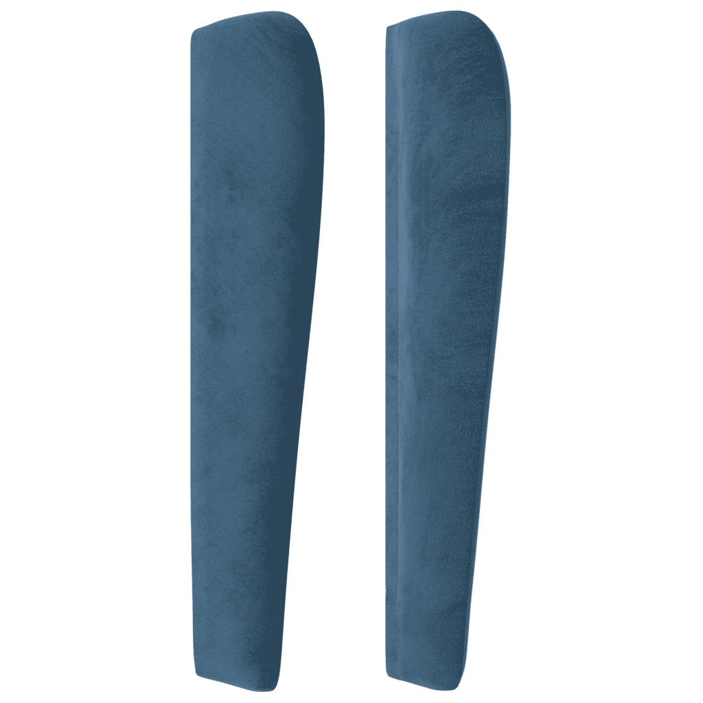 Giroletto a Molle con Materasso Blu Scuro 140x200 cm in Velluto