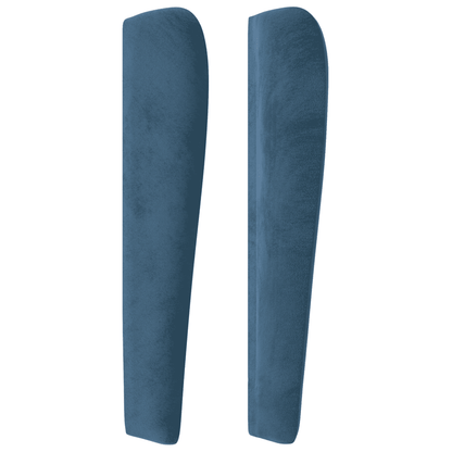 Giroletto a Molle con Materasso Blu Scuro 140x190 cm in Velluto