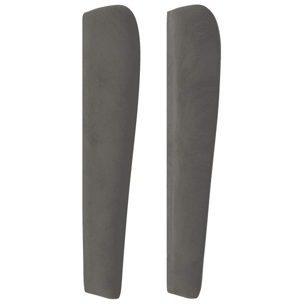 Giroletto a Molle con Materasso Grigio Scuro 90x190 cm Velluto