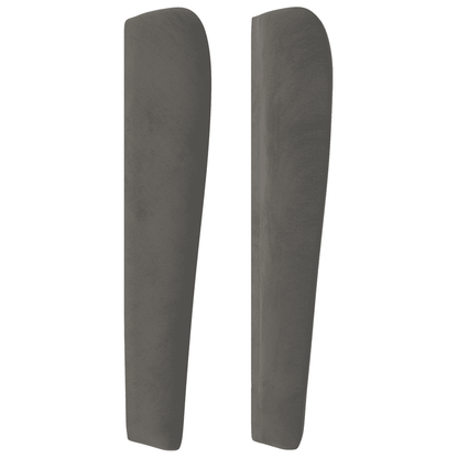 Giroletto a Molle con Materasso Grigio Scuro 90x190 cm Velluto