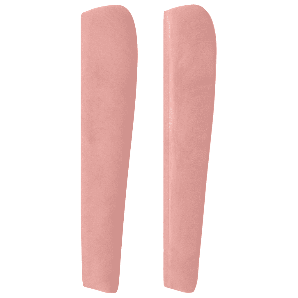 Giroletto a Molle con Materasso Rosa 140x190 cm in Velluto