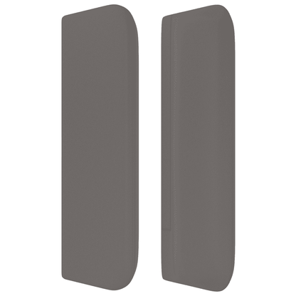 Giroletto a Molle con Materasso Grigio 90x190 cm in Similpelle