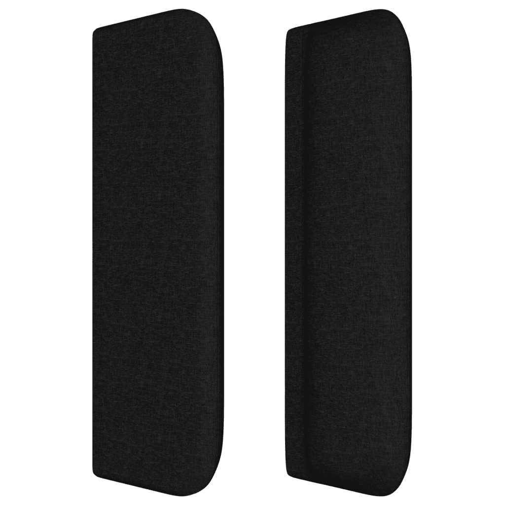Giroletto a Molle con Materasso Nero 90x190 cm in Tessuto