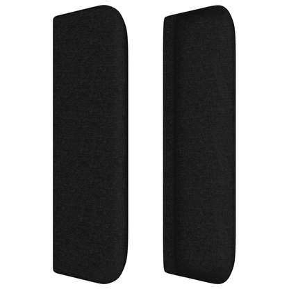 Giroletto a Molle con Materasso Nero 90x190 cm in Tessuto