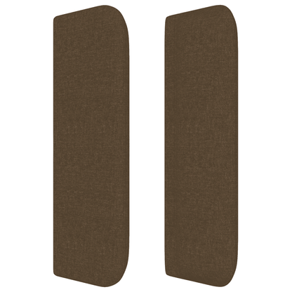 Giroletto a Molle con Materasso Marrone Scuro 80x200 cm Tessuto