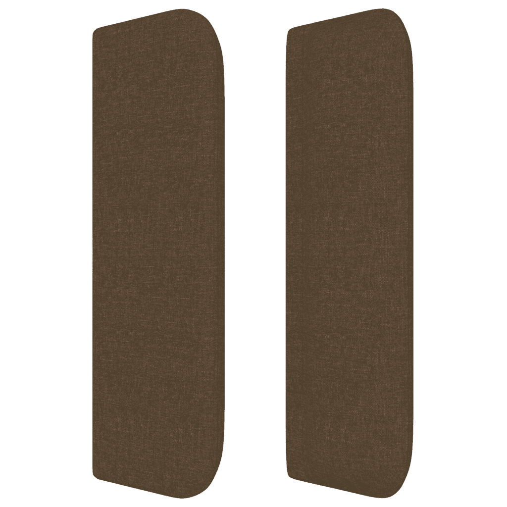 Giroletto a Molle con Materasso Marrone Scuro 140x200cm Tessuto