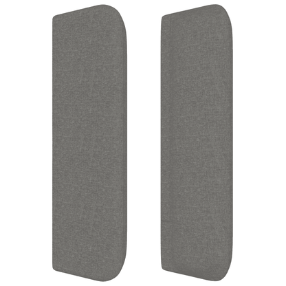 Giroletto a Molle con Materasso Grigio Scuro 90x200 cm Tessuto