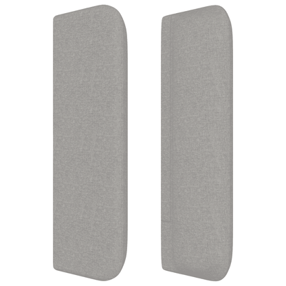 Giroletto a Molle con Materasso Grigio Chiaro160x200 cm Tessuto