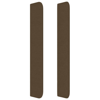 Giroletto a Molle con Materasso Marrone Scuro 100x200cm Tessuto
