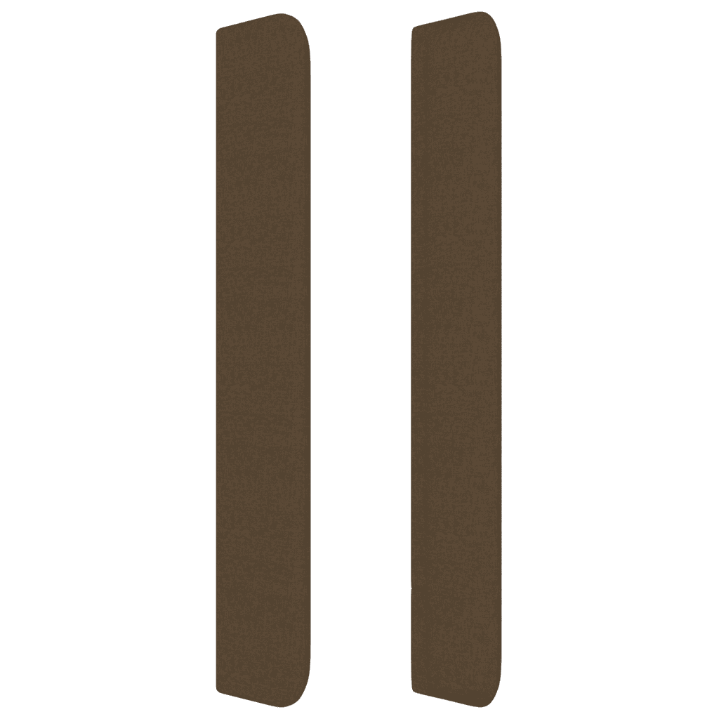 Giroletto a Molle con Materasso Marrone Scuro 160x200cm Tessuto