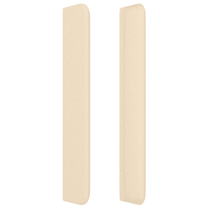 Giroletto a Molle con Materasso Crema 140x19 cm in Tessuto