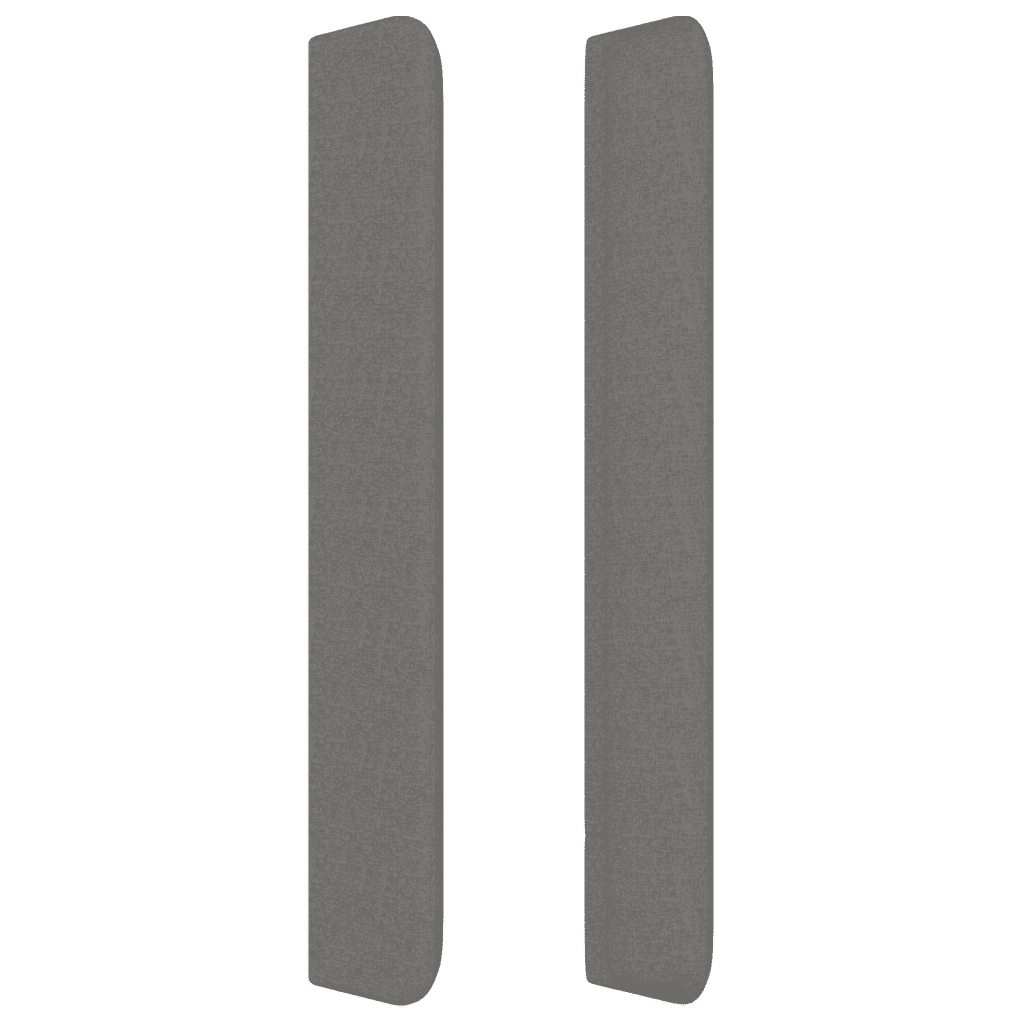 Giroletto a Molle con Materasso Grigio Scuro 140x190 cm Tessuto