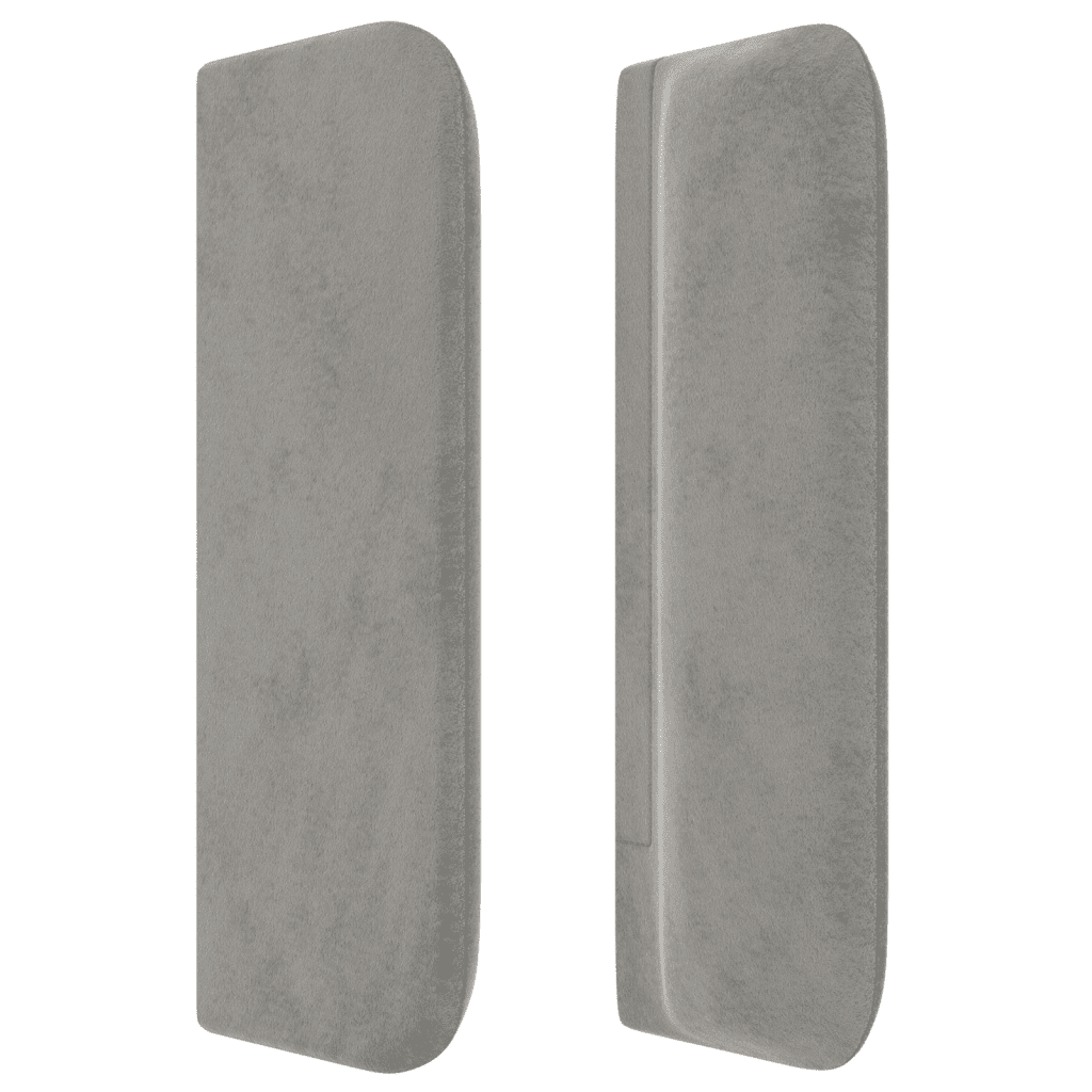 Giroletto a Molle con Materasso Grigio Chiaro 200x200cm Velluto