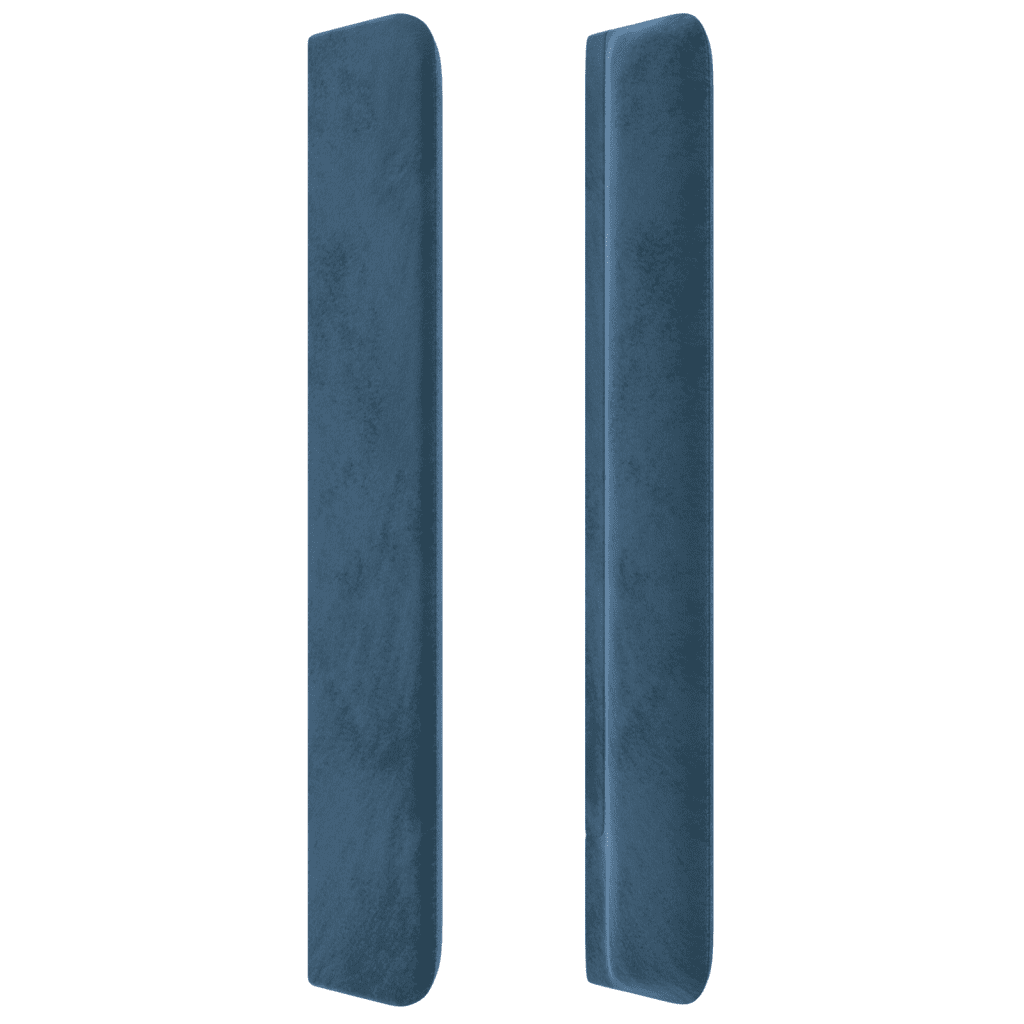 Giroletto a Molle con Materasso Blu Scuro 140x190 cm in Velluto