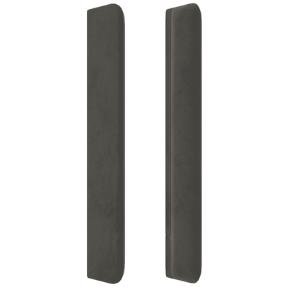 Giroletto a Molle con Materasso Grigio Scuro 90x200 cm Velluto