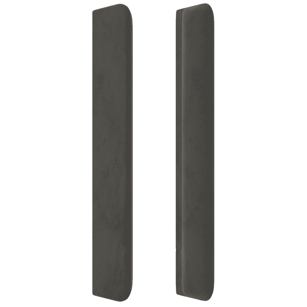 Giroletto a Molle con Materasso Grigio Scuro 140x190 cm Velluto