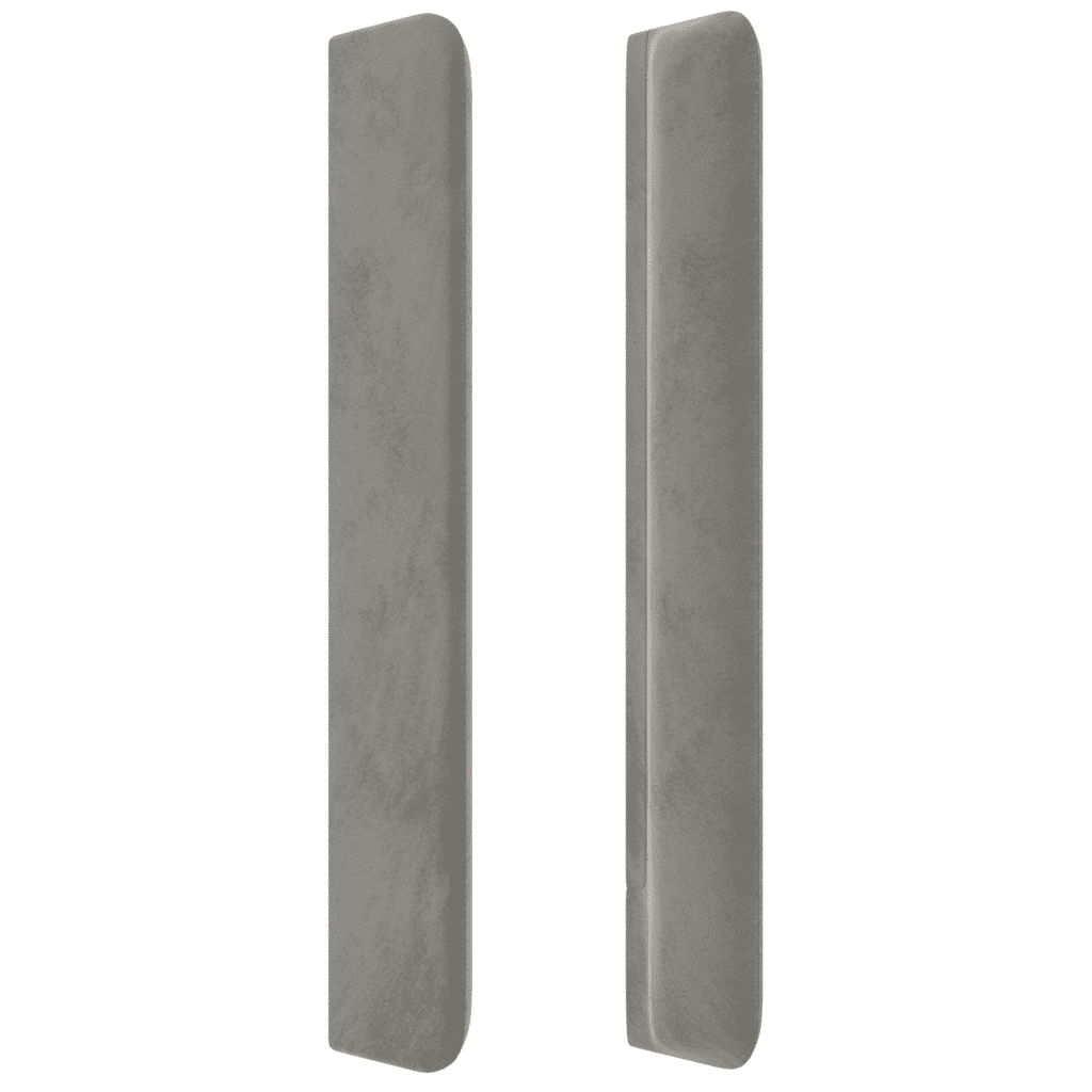 Giroletto a Molle con Materasso Grigio Chiaro 90x200 cm Velluto