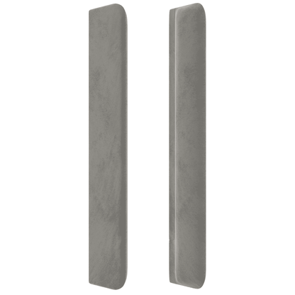 Giroletto a Molle con Materasso Grigio Chiaro 90x200 cm Velluto