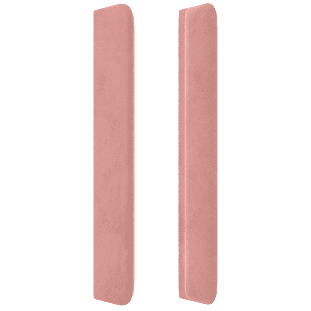 Giroletto a Molle con Materasso Rosa 100x200 cm in Velluto
