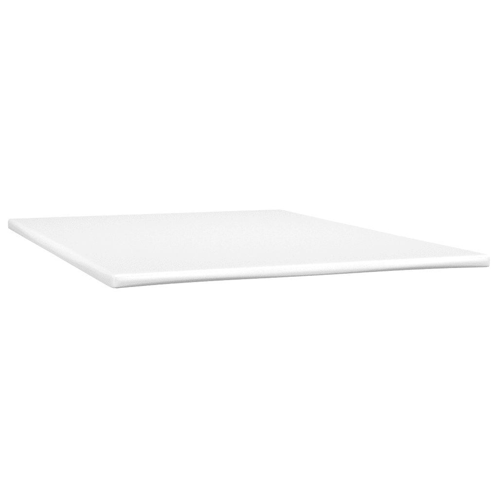 Letto a Molle con Materasso e LED Crema 160x200 cm in Tessuto
