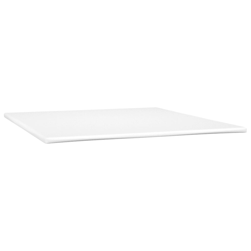 Letto a Molle con Materasso e LED Crema 180x200 cm in Tessuto