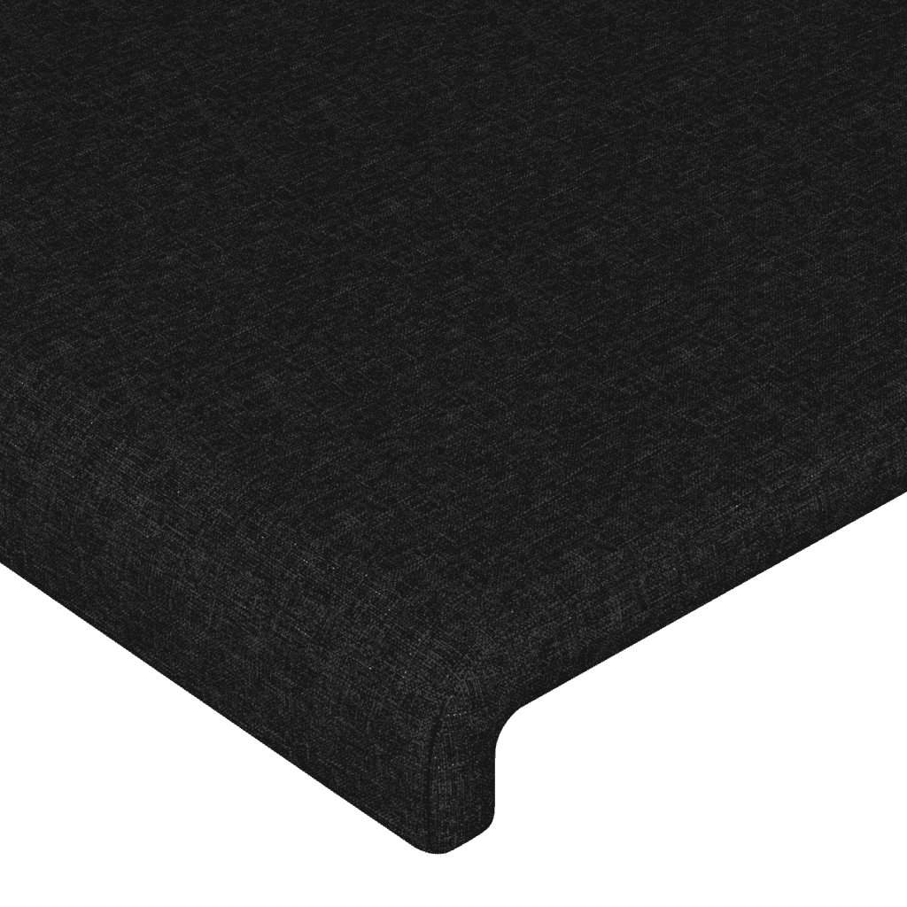 Giroletto a Molle con Materasso Nero 180x200 cm in Tessuto