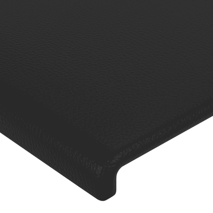 Giroletto a Molle con Materasso Nero 100x200 cm in Similpelle