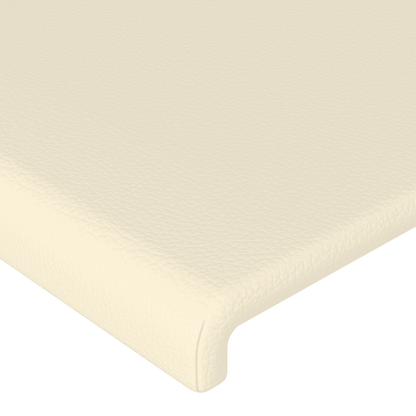 Giroletto a Molle con Materasso Crema 160x200 cm in Similpelle