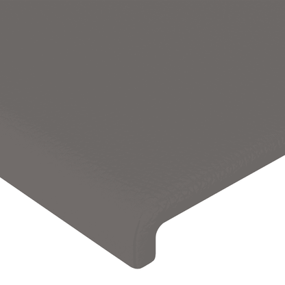 Giroletto a Molle con Materasso Grigio 140x190 cm in Similpelle