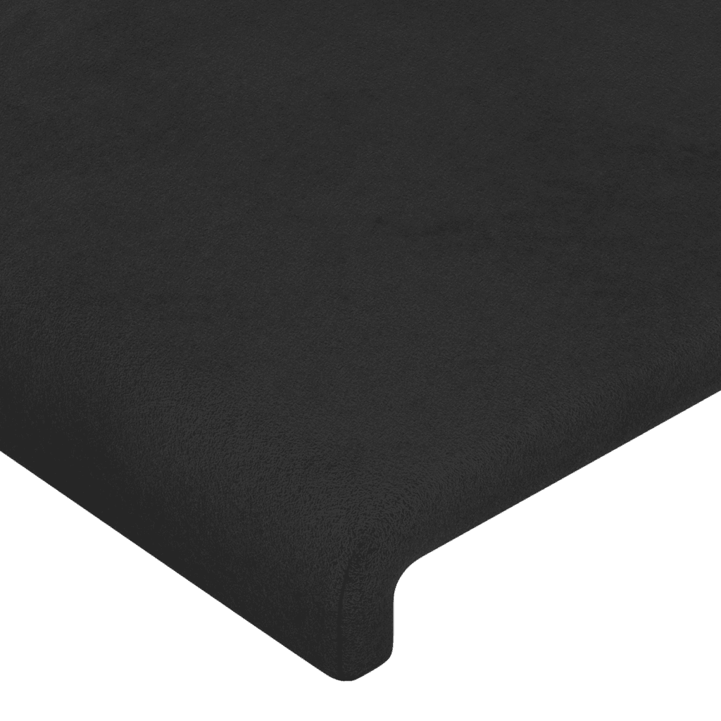 Giroletto a Molle con Materasso Nero 100x200 cm in Velluto
