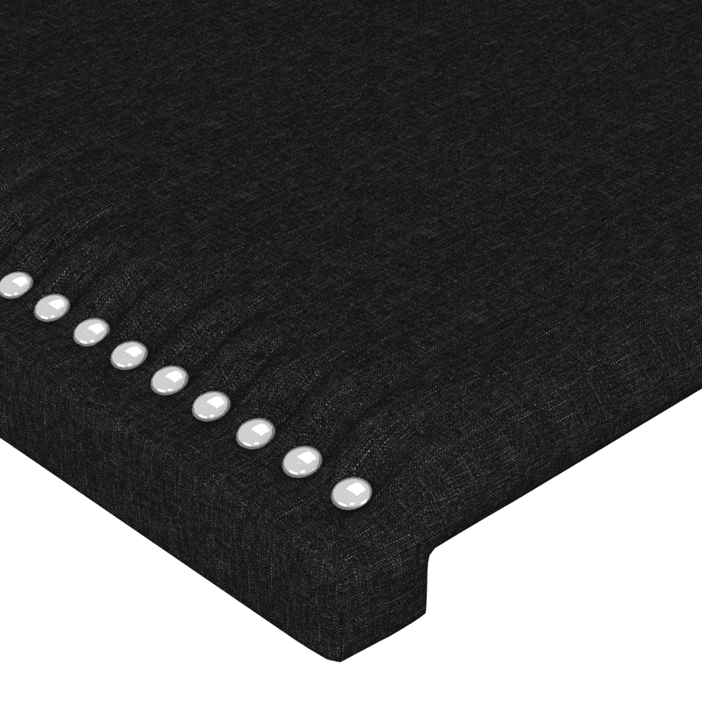 Giroletto a Molle con Materasso Nero 140x200 cm in Tessuto