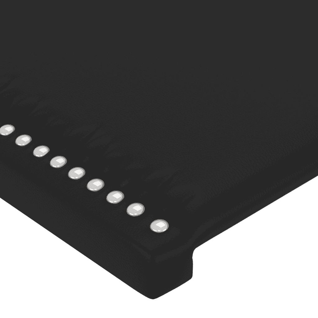 Giroletto a Molle con Materasso Nero 100x200 cm in Similpelle