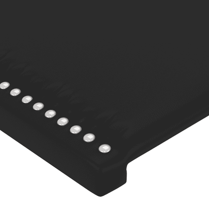 Giroletto a Molle con Materasso Nero 100x200 cm in Similpelle