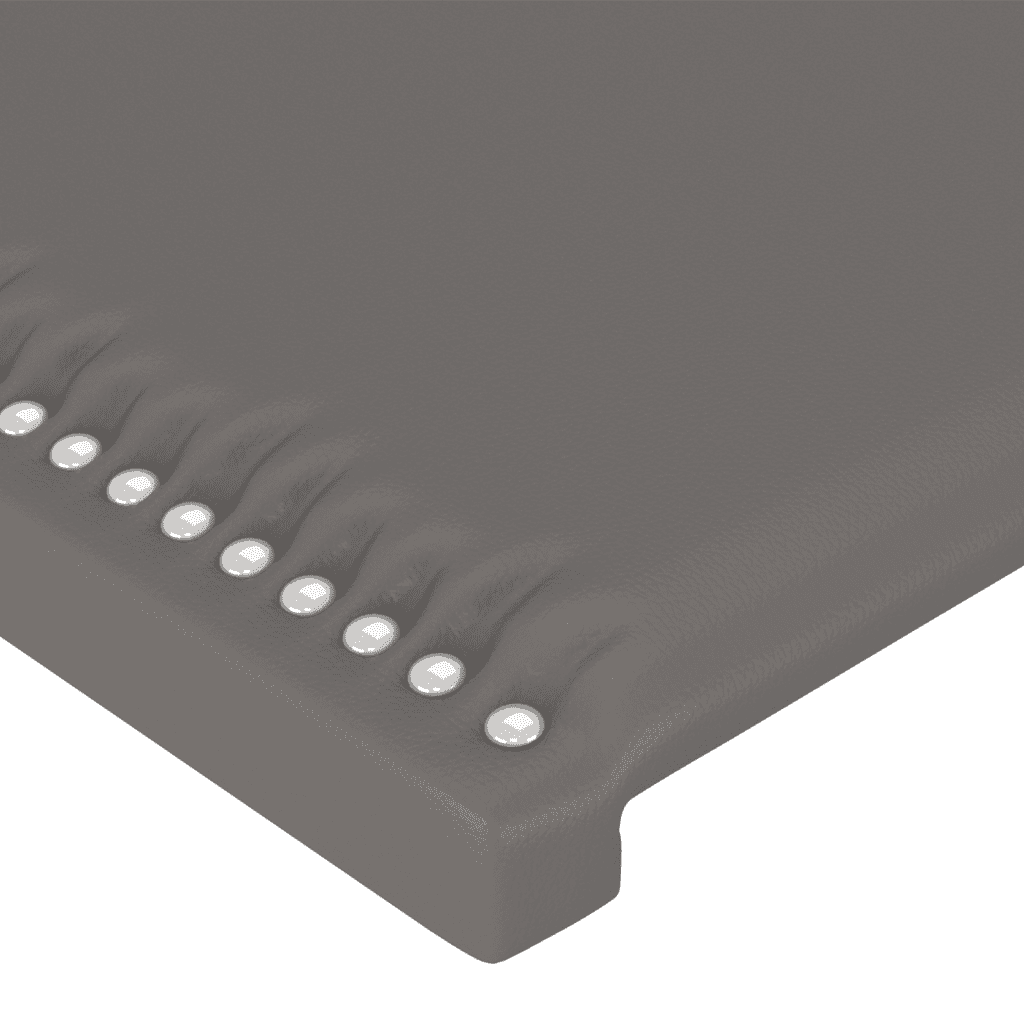 Giroletto a Molle con Materasso Grigio 140x200 cm in Similpelle