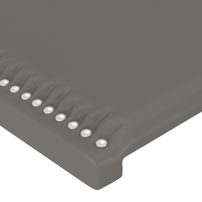Giroletto a Molle con Materasso Grigio 140x200 cm in Similpelle