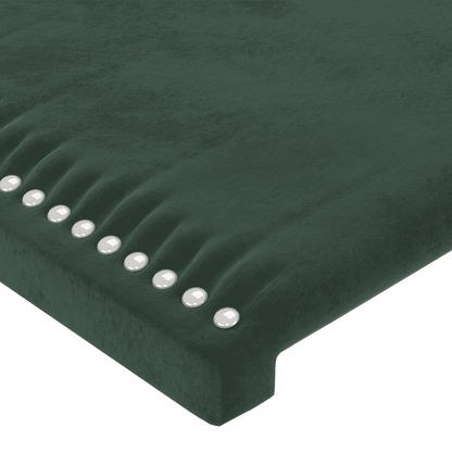 Giroletto a Molle con Materasso Verde Scuro 180x200 cm Velluto