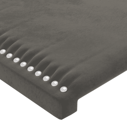 Giroletto a Molle con Materasso Grigio Scuro 160x200 cm Velluto | homemem39