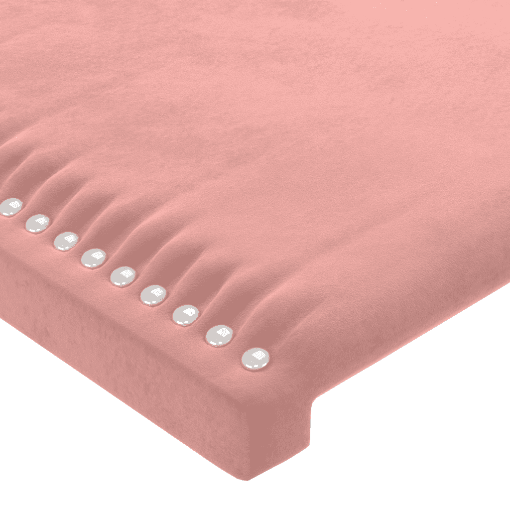 Giroletto a Molle con Materasso Rosa 120x200 cm in Velluto