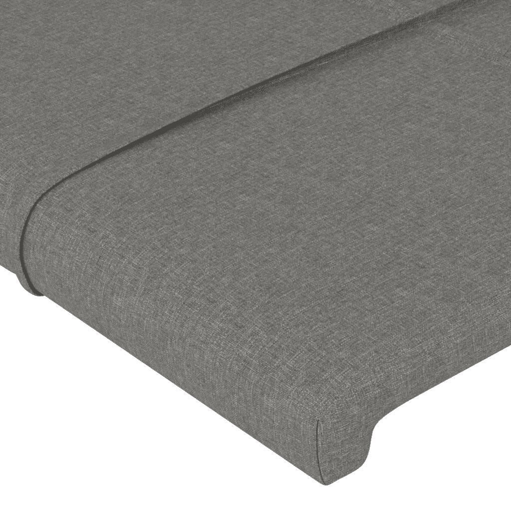 Giroletto a Molle con Materasso Grigio Scuro 200x200 cm Tessuto