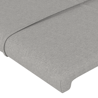 Giroletto a Molle con Materasso Grigio Chiaro100x200 cm Tessuto
