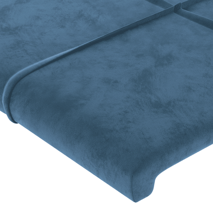 Giroletto a Molle con Materasso Blu Scuro 120x200 cm in Velluto | homemem39