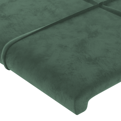 Giroletto a Molle con Materasso Verde Scuro 90x200 cm Velluto