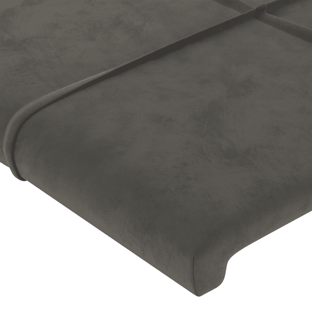 Giroletto a Molle con Materasso Grigio Scuro 80x200 cm Velluto