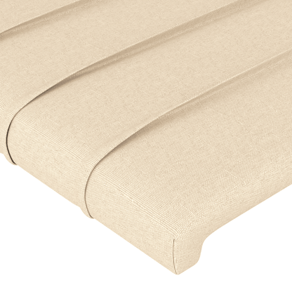 Giroletto a Molle con Materasso Crema 160x200 cm in Tessuto